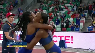 4x100m Women, The match Europa vs USA, Minsk 2019