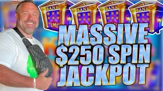 MY LARGEST 4-TRIGGER BONUS JACKPOT On $250 SPIN!!! Piggy Banking Slot Machine!!