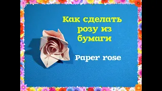 Роза из бумаги. Paper rose