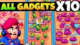 EVERY BRAWLERS Gadget X10 🤯 (satisfying)