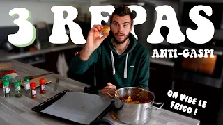 24h DANS MON ASSIETTE ANTI-GASPI | 3 repas en cuisine avec moi, je vide le frigo !