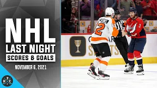 NHL Last Night: All 76 Goals and Scores on November 6, 2021