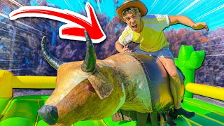 THE LAST ONE TO FALL FROM THE MECHANICAL BULL WINS !!