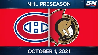 NHL Pre-Season Highlights | Canadiens vs Senators – October 1st, 2021