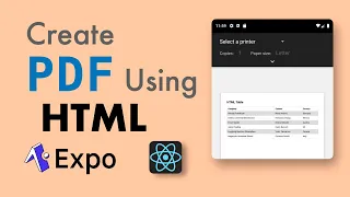 How to Create Dynamic table in PDF using HTML | React-Native | Expo