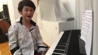 7 years old Bowen rocking Billy’s Piano Man
