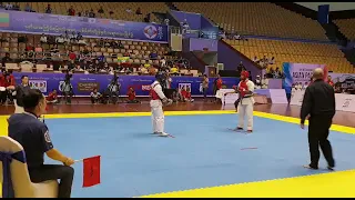 Stuart Yauw (blue) - IKKA @ 2nd Asian Pacific Championship IKO Matsushima - Myanmar 2019