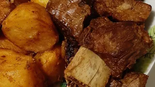 Говяжьи рёбра с картошкой в казане, просто и вкусно !!!