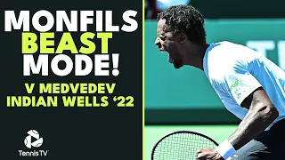 When Gael Monfils Went BEAST MODE vs The World No. 1 🤖 | Indian Wells 2022 Extended Highlights