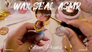 ASMR Wax Sealing & Journaling ft. @stamprints