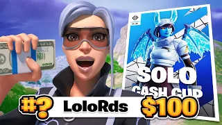 How I made my first Fortnite Earnings 100$ | Solo Victory Cash Cup