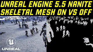 Unreal Engine 5.5 Nanite Skeletal Mesh On vs Off