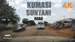 Kumasi Sunyani Road from Twewaho Terchire to Afrisipakorm in the Tano North Ahafo Region of Ghana 4K