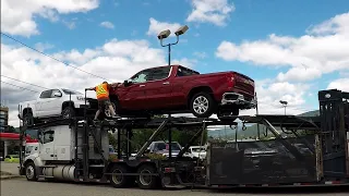 AUTO TRANSPORT CARRIER: GM DEALERSHIP UNLOAD / 2022 CHEVROLET, GMC & BUICK VEHICLES / EP #15