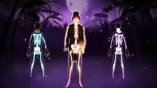 Dancing Halloween skeletons