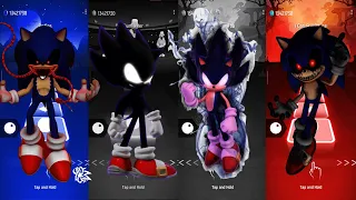 Sonic EXE VS Dark Sonic X2 VS Sonic EXE Tiles Hop EDM rush