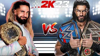 WWE 2K23 SETH ROLLINS VS. ROMAN REIGNS CHAMPION VS. CHAMPION MATCH!