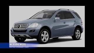 How to reset Mercedes Benz ML GL  service indicator reminder  X164 W164 W251 service reset