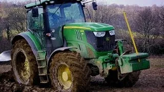 Ploughing with John Deere 6210R and 6930 with 5 and 4 Furrow Kvernelands.