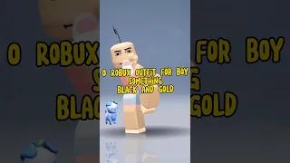 0 Robux Outfit Something Black & Gold (Boy) #roblox