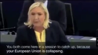 Marine Le Pen destroys Angela Merkel