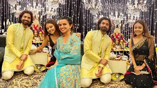 Devoleena bhattacharjee celebrate ganesh puja with Vishal singh and purohit bhavini |