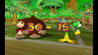 Mario Power Tennis - (Donkey Kong & Diddy Kong) VS (Yoshi & Koopa Troopa) - (Item Battle) - (1/2)