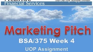 BSA/310 Week 4 Mcbride Marketing Pitch
