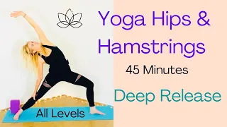 45 Minutes Yoga Hips & Hamstrings stretch, sacral chakra, deep release, Hatha slow flow, all levels