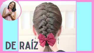 💕Trenza 3 Cabos Raiz o francesa ( Paso a paso) - Trenza de raíz fácil - Pequeinados