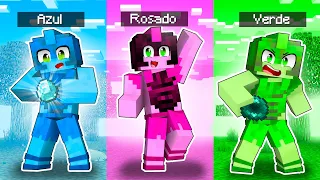 Usando SÓLO 1 COLOR para ESCONDERNOS en MINECRAFT 🌈😂 EL MEJOR ESCONDITE de COLORES con INVICTOR