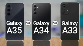 Samsung Galaxy A35 5G vs Samsung Galaxy A34 5G vs Samsung Galaxy A33 5G