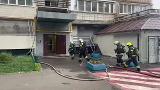 Пожар произошел в жилом доме в Чертаново