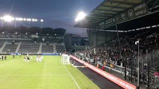 Angers SCO 2-0 Paris FC : le clapping des supporters avec les joueurs