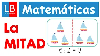 La MITAD de un NÚMERO para niños 👍👩‍🏫 PRIMARIA