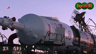 Вывоз РКН «Союз-ФГ» с ТПК «Союз МС-07» на стартовую площадку космодрома Байконур.