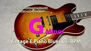 Vintage Electronic Piano Blues in G minor | 65 BPM | 12/8 | Backing Track Jam for Free