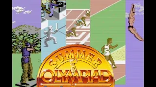 Summer Olympiad 1-6 players multi-event game for Commodore 64