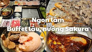 Du lịch Campuchia, Phnom Penh: RẤT NGON Buffet lẩu và nướng Sakura ở Chip Mong 271 mall