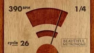 390 BPM 1/4 Wood Metronome HD