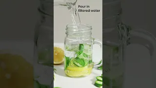 Detox water recipe for weight loss -- cucumber, lemon, mint