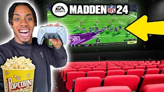 PLAYING MADDEN NFL 24 IN A MOVIE THEATER!!! (CRAZY)