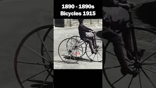 Bicycles From 1818 - 1890s #historical #colorized #shorts