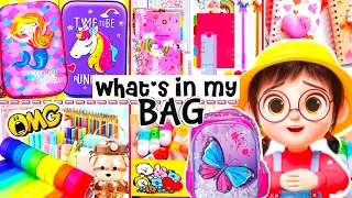 WHAT'S IN MY BACKPACK🧸SCHOOL SUPPLIES HAUL 2023 | BACK TO SCHOOL HACKS | STUDY TIPS & HACKS