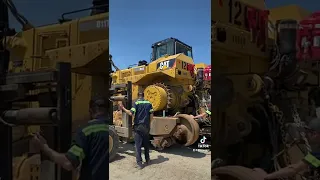 Installing the track frame on a CAT D11T… #heavyequipment #caterpillarequipment #dozer