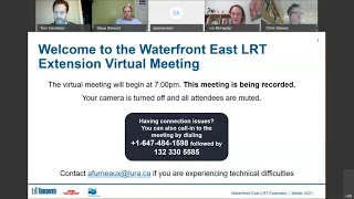 Waterfront East LRT Extension: Virtual Community Consultation Recording