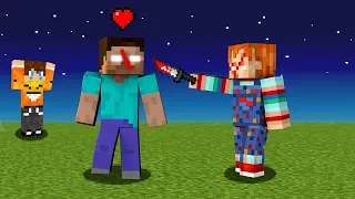 LALKA CHUCKY ZROBIŁA TO... HEROBRINE w Minecraft!