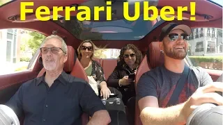 Picking up UBER Riders in a Ferrari! *HUMONGOUS TIPS*