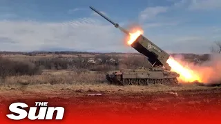 Russia fires at Ukrainian positions with MLRS and thermobaric weapons