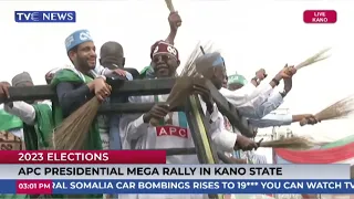 VIDEO: Tinubu Shows Off Dance Moves As He Arrives Venue For Kano Rally